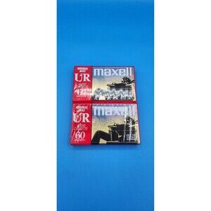 MAXELL UR 60 Minute Blank AUDIO CASSETTE TAPES Normal Bias Lot of 2 New Sealed